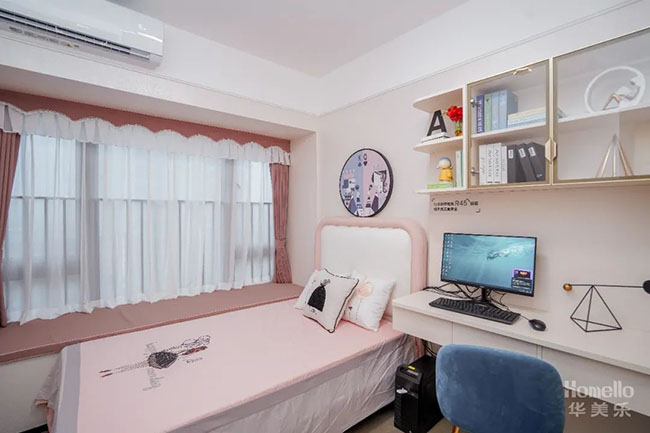 108㎡三居，設(shè)計橫廳實木一體柜，體驗簡約實用的奶油風(fēng)生活